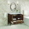 James Martin Vanities 36'' Vanity, Mid Century Walnut w/ 3 CM Carrara White Marble Top 485-V36-WLT-3CAR - alternate 4